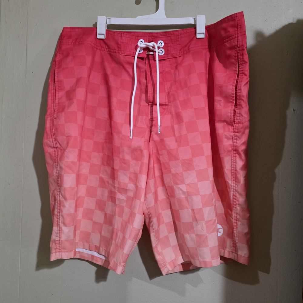 Hollister Coral Checkered Board Shorts